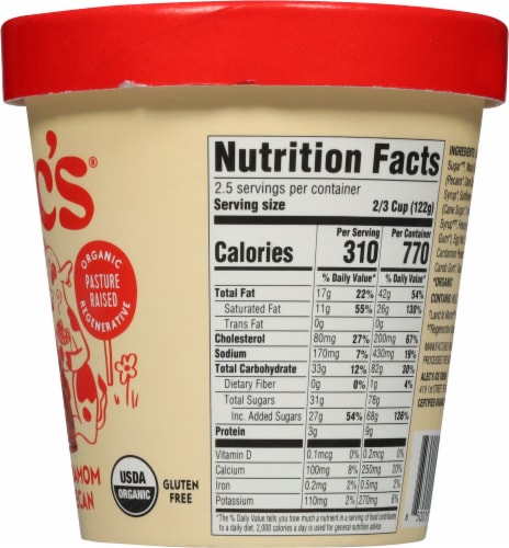 Alec's® Maple Cardamom Candied Pecan Organic Ice Cream Pint Perspective: right