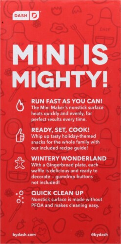 Dash® Gingerbread Man Mini Waffle Maker Perspective: right