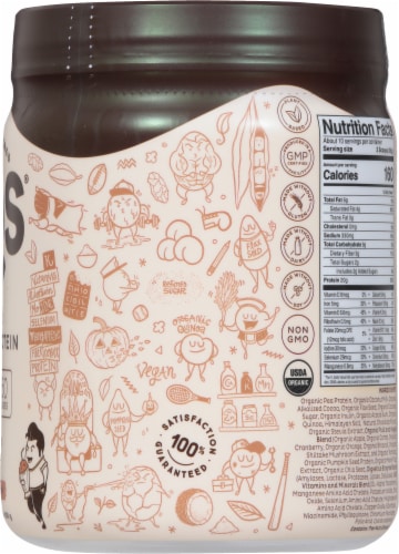 KOS® Organic Chocolate Plant Protein Powder Perspective: right