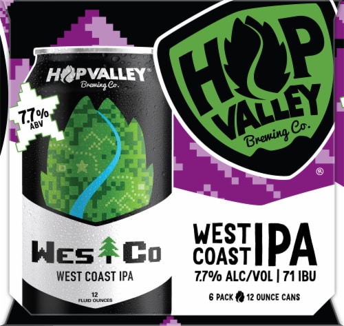 Hop Valley Brewing Co. West Coast IPA Perspective: right
