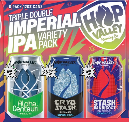 Hop Valley Triple Double Imperial IPA Variety Pack Perspective: right