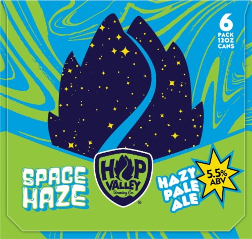 Hop Valley Spaze Haze Hazy Pale Ale Beer Cans Perspective: right