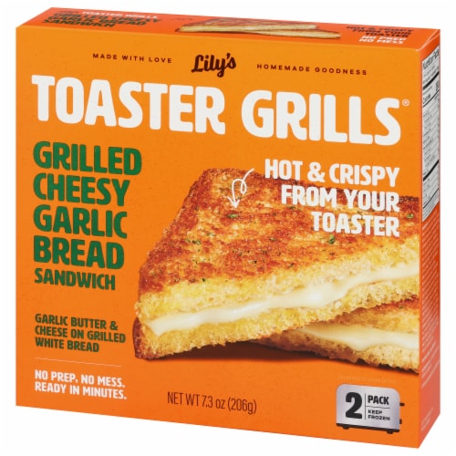 Lily's Toaster Grills® Grilled Cheesy Garlic Bread Sandwiches Perspective: right