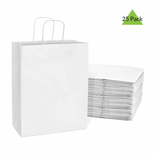 Occasionall Designer Small White Paper Gift Wrap Bags with Handles Colors  Bulk 12Pack 6x3x7.5, 12 Pcs - Fred Meyer