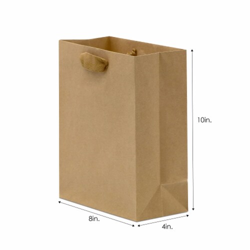 Prime Line Packaging White Paper Bags, Large Paper Bags With Handles Paper Bags Bulk 16x6x12 100 Pack