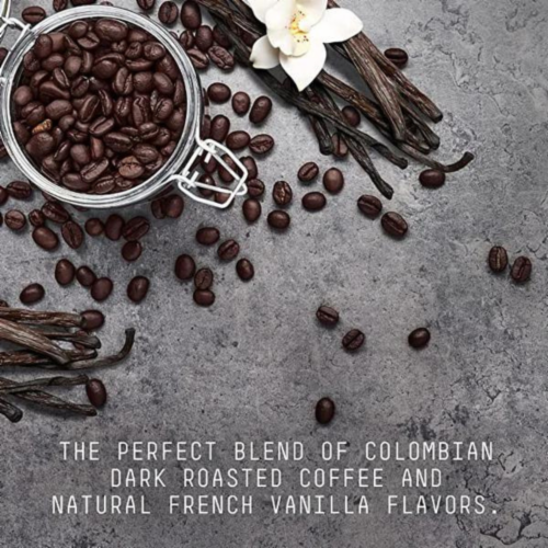 Cold Brew Natural Hazelnut Low Acid 100% Colombian Gourmet Coffee Dark Roast Coffee 1lb Perspective: right