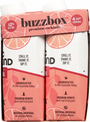Buzzbox® Classic Greyhound Ready-to-Drink Cocktail Cartons Perspective: right
