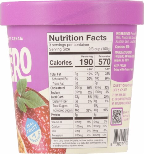 Frutero® Passion Fruit Ice Cream Perspective: right