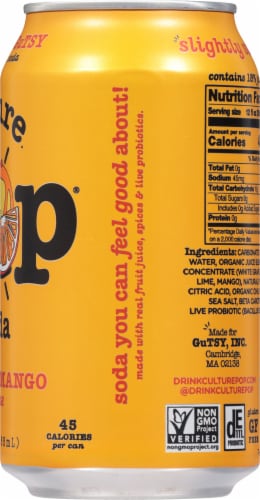 Culture Pop® Orange Mango Chili & Lime Soda Single Can Perspective: right