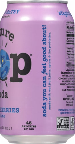 Culture Pop® Wild Berries Probiotic Soda Can Perspective: right