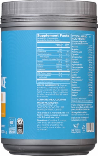 Vital Performance™ Vanilla Protein Powder Perspective: right