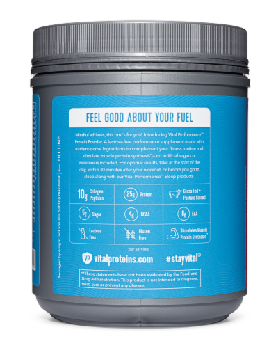 Vital Performance™ Strawberry Protein Powder Perspective: right