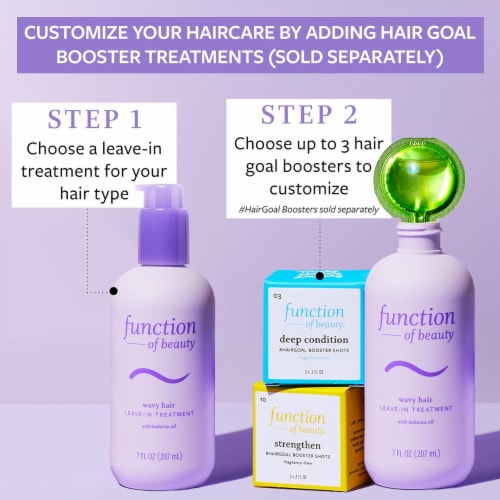 Function of Beauty Wavy Hair Leave-In Treatment with Babassu Oil Perspective: right