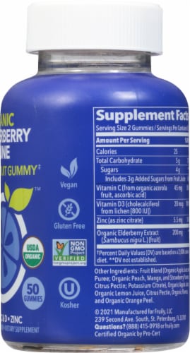 Fruily™ Organic Elderberry Immune Gummies Perspective: right