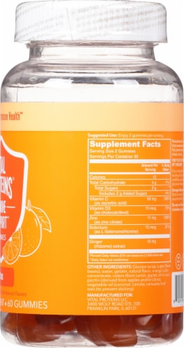 Vital Proteins® Citrus Immune Support Gummies Perspective: right