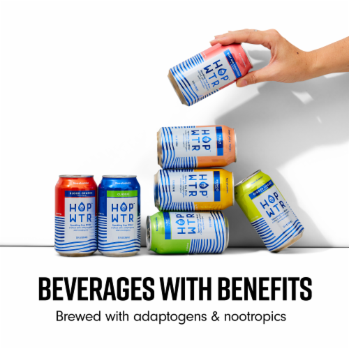 HOP WTR™ Lime Non-Alcoholic Sparkling Hop Water Perspective: right