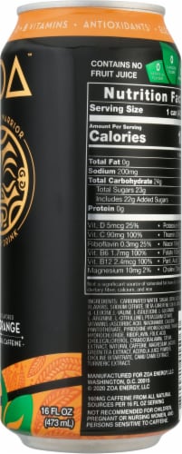 ZOA™ Wild Orange Energy Drink Perspective: right