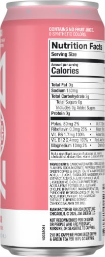 ZOA® White Peach Zero Sugar Energy Drink Perspective: right