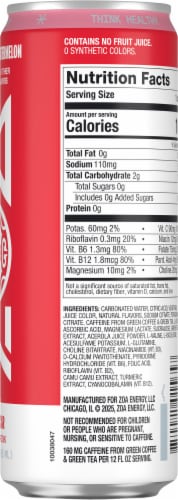 ZOA® Zero Sugar Strawberry Watermelon Energy Drink Can Perspective: right