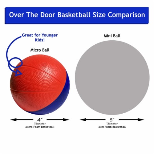 Botabee Mini Foam Basketball Set, 2 Pack | Blue/Red for Hoops & Sets Perspective: right