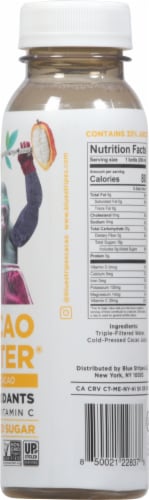 Blue Stripes Just Cacao Cacao® Bottled Water Perspective: right