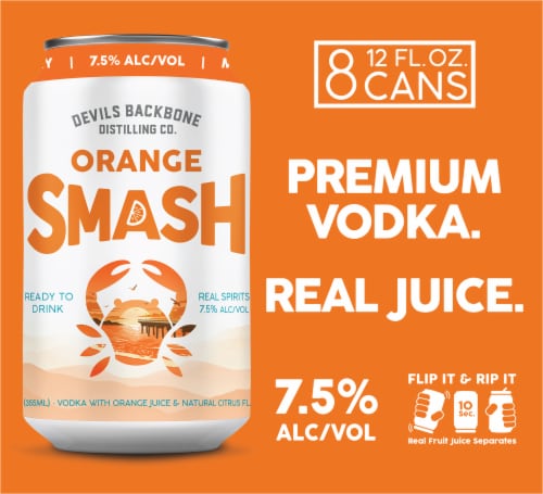 Devils Backbone Brewing Co. Orange Smash Can Perspective: right