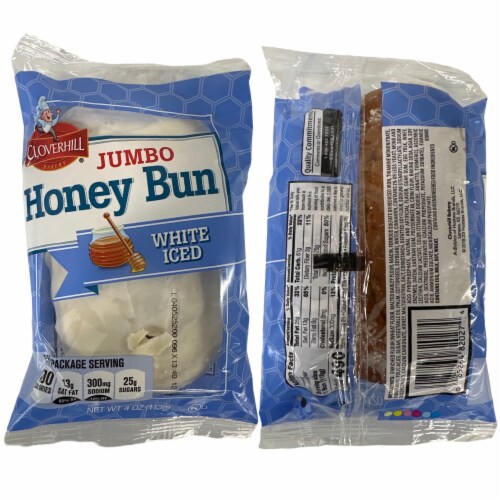 Tribeca Curations | Cloverhill Jumbo White Iced Honey Bun & Big Texas Cinnamon Roll Combo | 1 Perspective: right