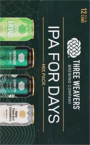 Three Weavers Brewing Company® IPA for Days Mix Pack Beer Variety Pack Perspective: right