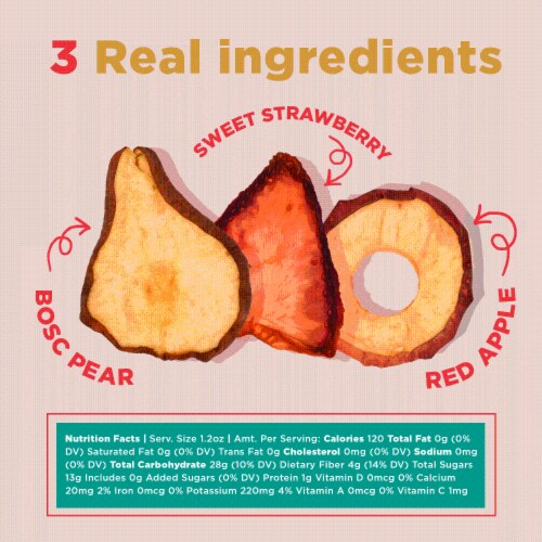 RIND Snacks Straw-Peary Dried Fruit Superfood - 3oz Bags, 3 Bags Total Perspective: right