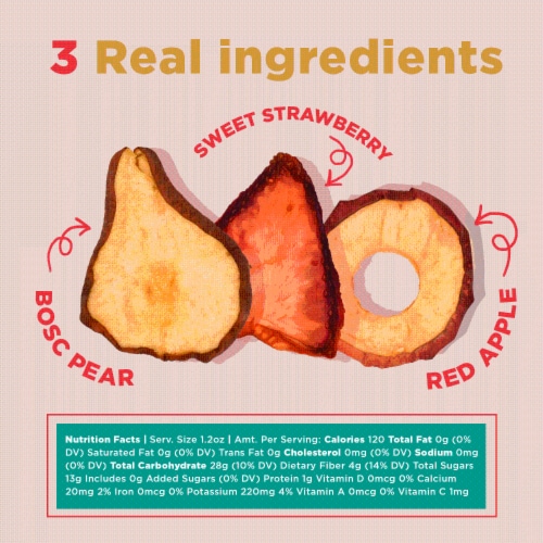 RIND Snacks Straw-Peary Dried Fruit Superfood - 3oz Bags, 6 Bags Total Perspective: right