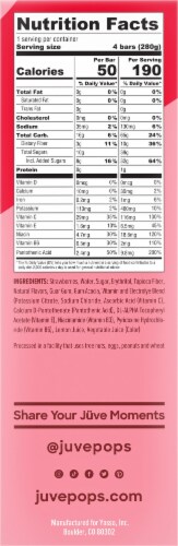 Juve™ Pops Vitamins & Electrolytes Frozen Strawberry Bars Perspective: right