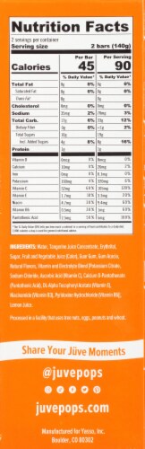 Juve™ Pops Vitamins & Electrolytes Frozen Tangerine Bars Perspective: right