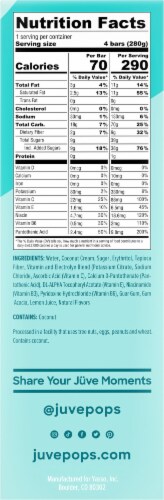 Juve™ Pops Vitamins & Electrolytes Frozen Coconut Bars Perspective: right