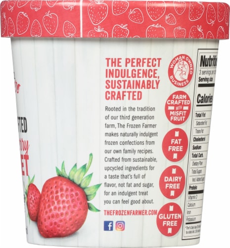 The Frozen Farmer Strawberry Sorbet Perspective: right