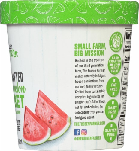 The Frozen Farmer Watermelon Sorbet Pint Perspective: right