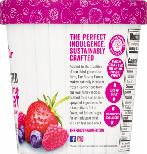 The Frozen Farmer Triple Berry Frobert Ice Cream Perspective: right