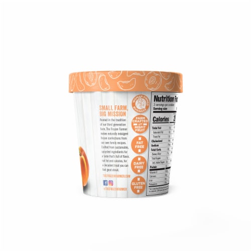 The Frozen Farmer™ Peach Sorbet Pint Perspective: right