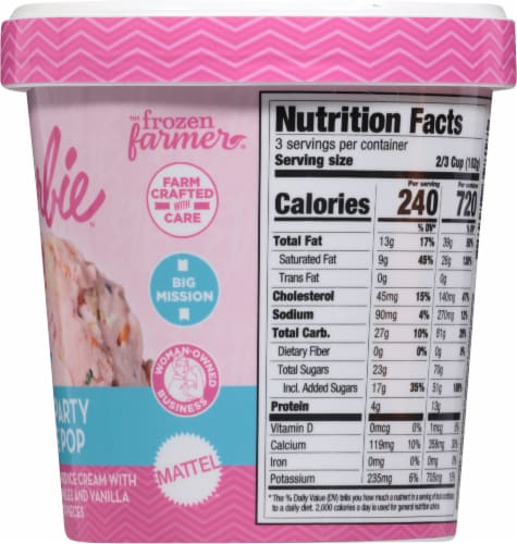 Barbie™ Pink Cake Pop Ice Cream Pint Perspective: right