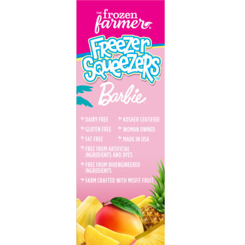 The Frozen Farmer Barbie Freezer Squeezers - Malibu Mango Pineapple Perspective: right