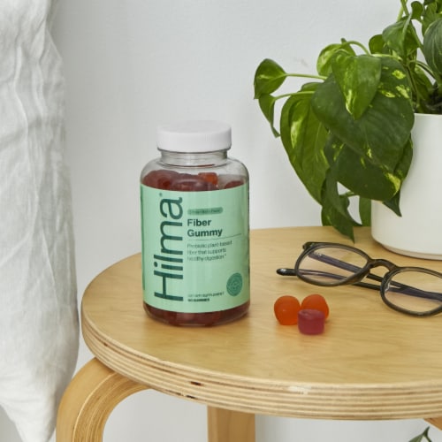 Hilma® Citrus & Berry Flavored Fiber Dietary Supplement Gummies Perspective: right