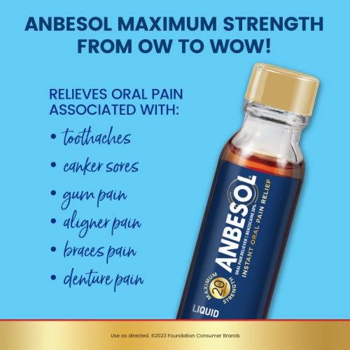 Anbesol® Maximum Strength Instant Oral Pain Relief Liquid Perspective: right
