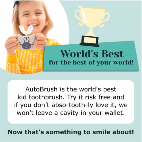 AutoBrush Kids Pro with Nylon Brush Head - Ultrasonic Whole Mouth Toothbrush (Ages 9-12) Perspective: right