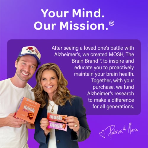Mosh® Peanut Butter Chocolate Crunch Brain + Body Fuel Nutrition Bar Perspective: right