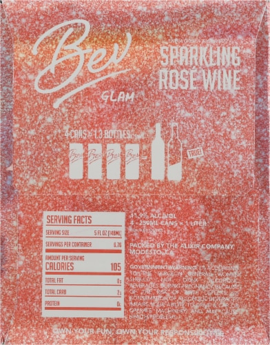 Bev Glam Rose California Sparkling Wine Perspective: right