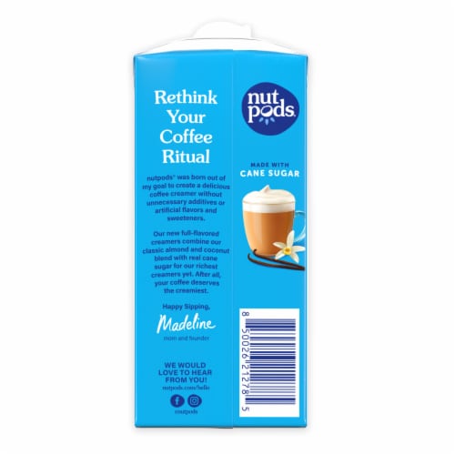 nutpods® Non Dairy Vanilla made with Almonds and Coconuts Coffee Creamer Perspective: right