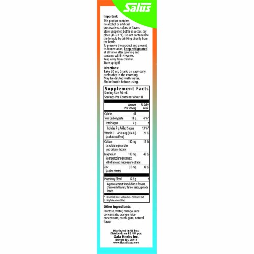 Floradix Calcium Magnesium Liquid Herbal & Mineral Supplement Perspective: right