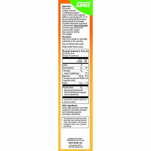 Floradix Magnesium Vegetarian Liquid Herbal and Mineral Supplement Perspective: right