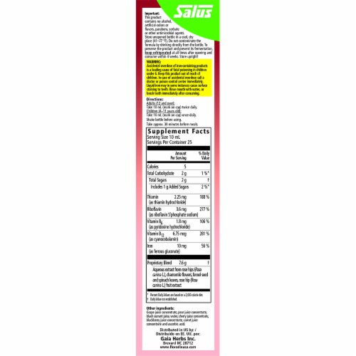 Floradix Floravital Iron + Herbs Liquid Herbal Supplement Perspective: right