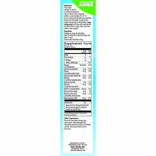 Floradix Kinder Love Gluten-Free Children's Liquid Multivitamin and Herbal Supplement Perspective: right
