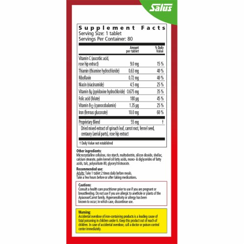 Floradix Iron Vegetarian Tablets Perspective: right
